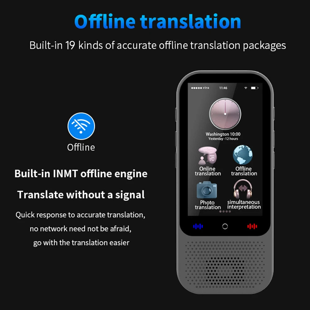 S80 Pro Portable Language Translator Device with 138 Languages Voice Translating 16 Offline Translation Chatgpt Function